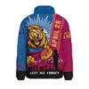 Brisbane Lions Padded Jacket Anzac Day Lest We Forget Memorial