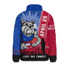 Western Bulldogs Padded Jacket Anzac Day Lest We Forget Memorial