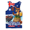 Australia Men Singlet Australia Day Kangaroo Aussie Summer Beachside BBQ