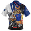 Australia Zip Polo Shirt Australia Day Kangaroo Summer Fest Celebration