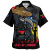 Adelaide Crows Hawaiian Shirt ANZAC Inspired Football Fan Memorial Design