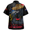 Adelaide Crows Hawaiian Shirt ANZAC Inspired Football Fan Memorial Design