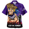 Fremantle Hawaiian Shirt ANZAC Inspired Football Fan Memorial Design