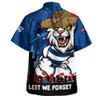 Geelong Cats Hawaiian Shirt ANZAC Inspired Football Fan Memorial Design