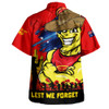 Gold Coast SUNS Hawaiian Shirt ANZAC Inspired Football Fan Memorial Design