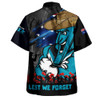 Port Adelaide Hawaiian Shirt ANZAC Inspired Football Fan Memorial Design