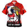 Sydney Swans Hawaiian Shirt ANZAC Inspired Football Fan Memorial Design