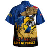 West Coast Eagles Hawaiian Shirt ANZAC Inspired Football Fan Memorial Design