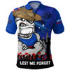 Western Bulldogs Polo Shirt ANZAC Inspired Football Fan Memorial Design