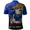 Western Bulldogs Polo Shirt ANZAC Inspired Football Fan Memorial Design
