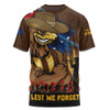Hawthorn T-Shirt ANZAC Inspired Football Fan Memorial Design