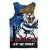 Geelong Cats Men Singlet ANZAC Inspired Football Fan Memorial Design