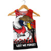 Sydney Swans Men Singlet ANZAC Inspired Football Fan Memorial Design