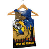 West Coast Eagles Men Singlet ANZAC Inspired Football Fan Memorial Design