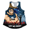 Carlton Women Racerback Singlet ANZAC Inspired Football Fan Memorial Design