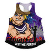 Fremantle Women Racerback Singlet ANZAC Inspired Football Fan Memorial Design