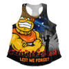GWS GIANTS Women Racerback Singlet ANZAC Inspired Football Fan Memorial Design