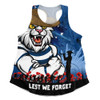 Geelong Cats Women Racerback Singlet ANZAC Inspired Football Fan Memorial Design