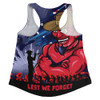 Melbourne Women Racerback Singlet ANZAC Inspired Football Fan Memorial Design