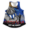 North Melbourne Women Racerback Singlet ANZAC Inspired Football Fan Memorial Design