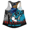 Port Adelaide Women Racerback Singlet ANZAC Inspired Football Fan Memorial Design