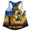 West Coast Eagles Women Racerback Singlet ANZAC Inspired Football Fan Memorial Design
