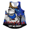 Western Bulldogs Women Racerback Singlet ANZAC Inspired Football Fan Memorial Design
