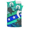 Australia Bedding Set - Torres Strait Flag And Turtle