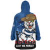 Geelong Cats Snug Hoodie ANZAC Inspired Football Fan Memorial Design