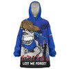 Western Bulldogs Snug Hoodie ANZAC Inspired Football Fan Memorial Design