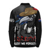 Collingwood Long Sleeve Polo Shirt ANZAC Inspired Football Fan Memorial Design