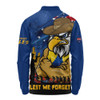 West Coast Eagles Long Sleeve Polo Shirt ANZAC Inspired Football Fan Memorial Design