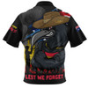 Adelaide Crows Zip Polo Shirt ANZAC Inspired Football Fan Memorial Design