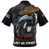 Collingwood Zip Polo Shirt ANZAC Inspired Football Fan Memorial Design