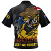 Richmond Zip Polo Shirt ANZAC Inspired Football Fan Memorial Design