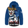 Geelong Cats Hooded Padded Jacket ANZAC Inspired Football Fan Memorial Design