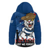 Geelong Cats Hooded Padded Jacket ANZAC Inspired Football Fan Memorial Design