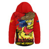 Gold Coast SUNS Hooded Padded Jacket ANZAC Inspired Football Fan Memorial Design