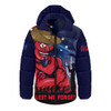 Melbourne Hooded Padded Jacket ANZAC Inspired Football Fan Memorial Design