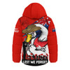Sydney Swans Hooded Padded Jacket ANZAC Inspired Football Fan Memorial Design