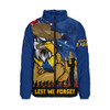 West Coast Eagles Padded Jacket ANZAC Inspired Football Fan Memorial Design