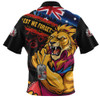 Brisbane Lions Zip Polo Shirt Lest We Forget Eternal Honor