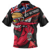 Essendon Zip Polo Shirt Lest We Forget Eternal Honor