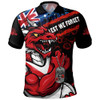 St. George Illawarra Dragons Polo Shirt Anzac Remembrance Of The Fallen
