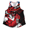 St. George Illawarra Dragons Women Racerback Singlet Anzac Remembrance Of The Fallen