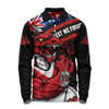 St. George Illawarra Dragons Long Sleeve Polo Shirt Anzac Remembrance Of The Fallen