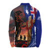 Australia Long Sleeve Polo Shirt Lest We Forget Remembrance