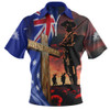 Australia Zip Polo Shirt Lest We Forget Remembrance