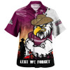 Manly Warringah Sea Eagles Hawaiian Shirt Anzac Day Lest We Forget Silent Dawn