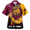 Brisbane Broncos Hawaiian Shirt Anzac Day Lest We Forget Silent Dawn